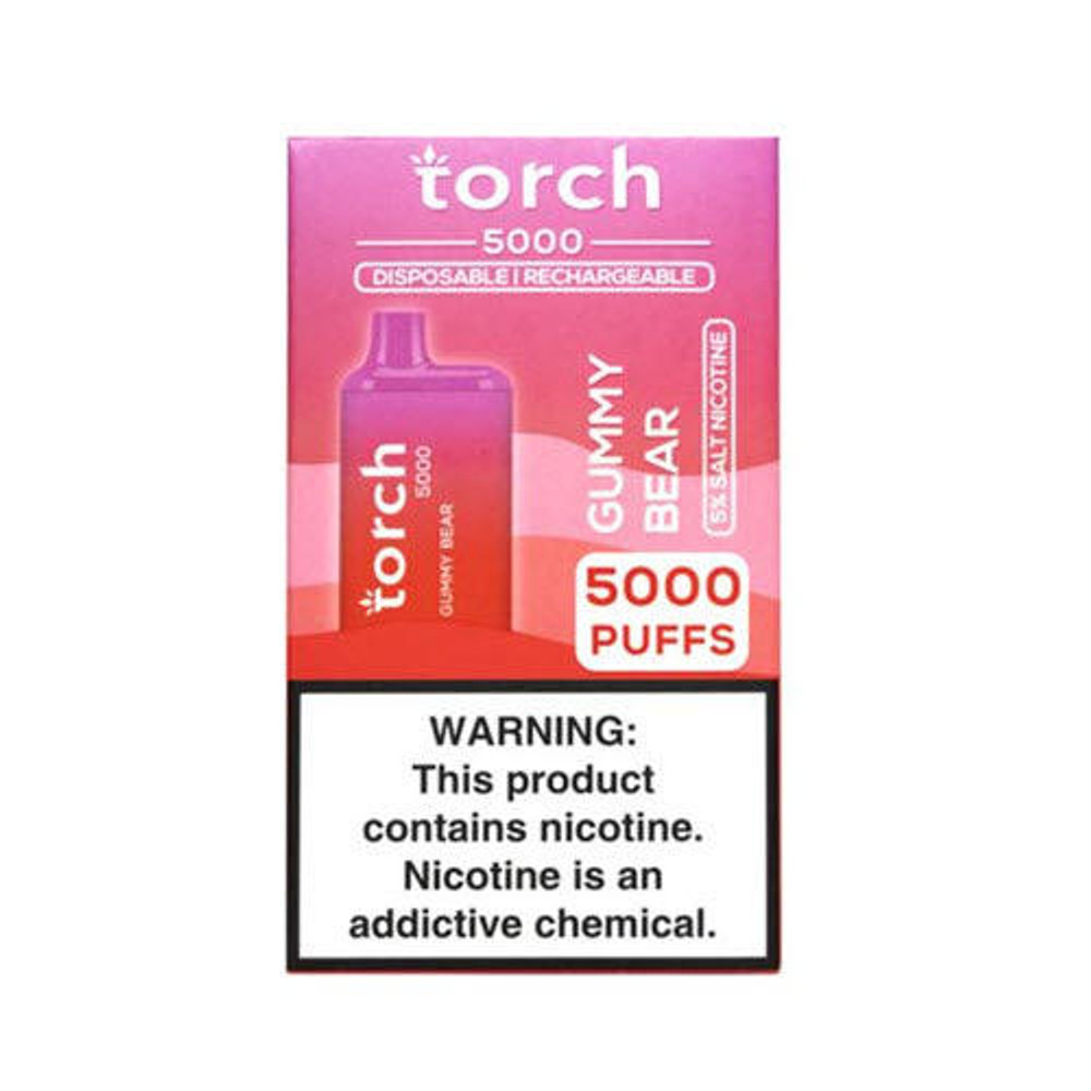  TORCH 5% SALT NIC RECHARGEABLE DISPOSABLE 5000 PUFFS 13ML - 10CT DISPLAY 