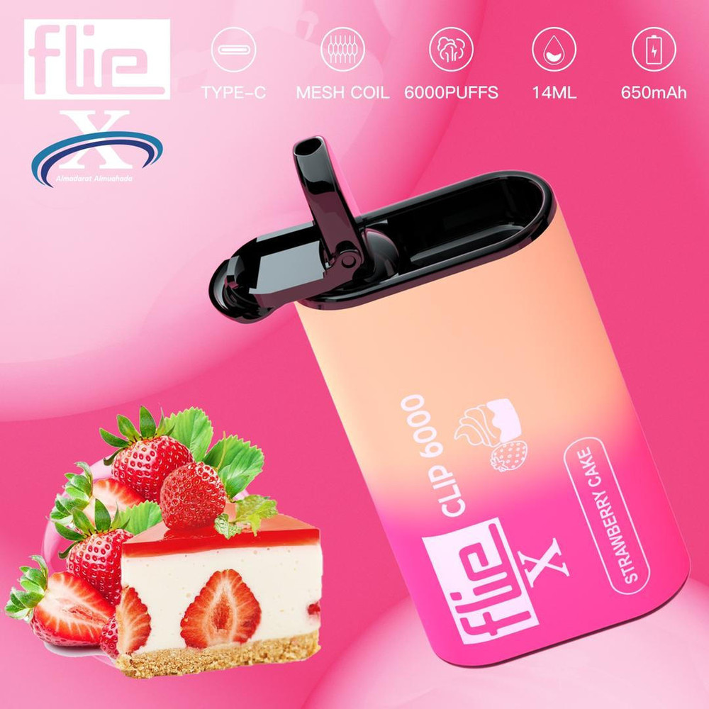  FLIE CLIP 5% NIC RECHARGEABLE DISPOSABLE 6000 PUFFS 14ML - 10CT DISPLAY 