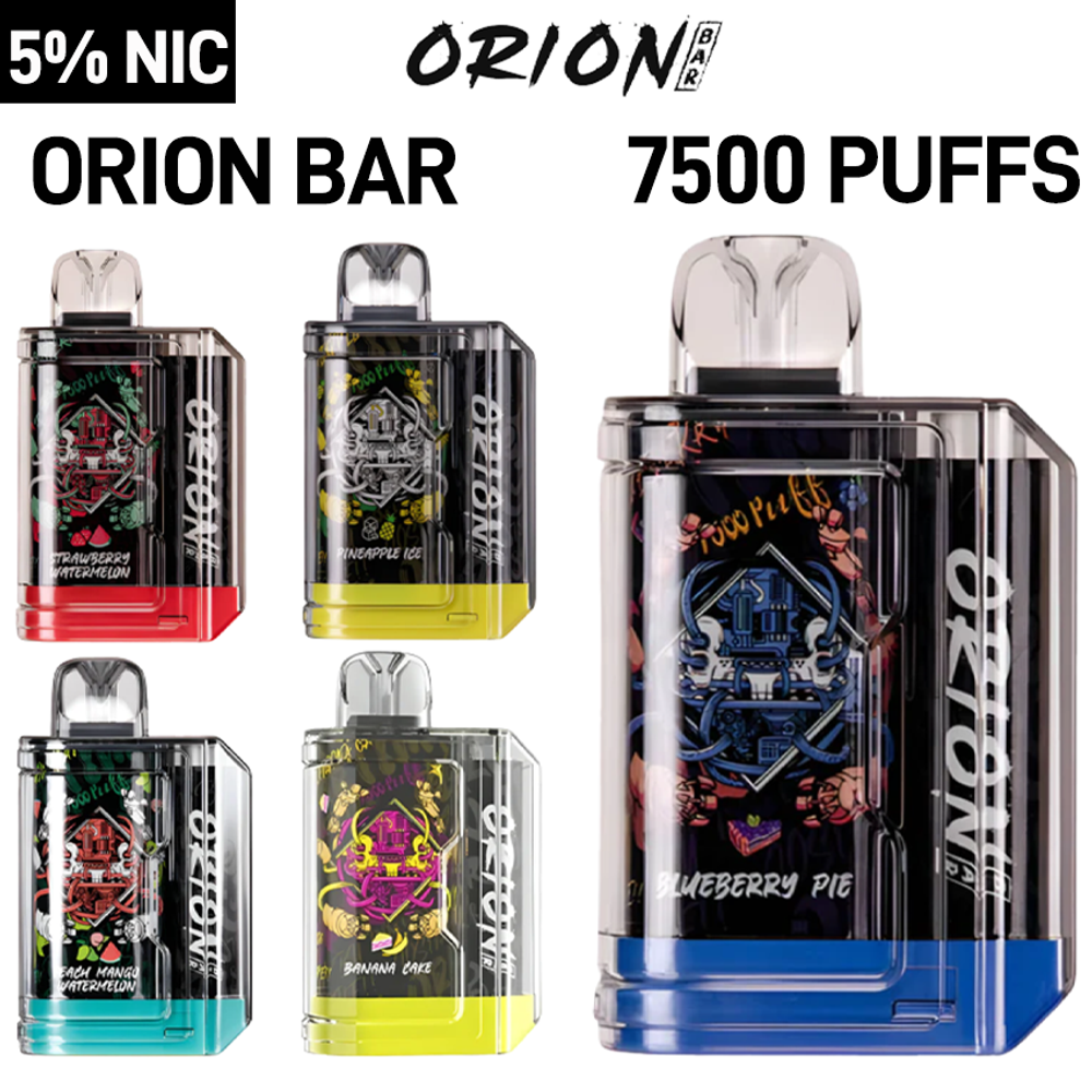 LOST VAPE ORION BAR 5% NIC RECHARGEABLE DISPOSABLE VAPE 7500 PUFFS 18ML - 10CT DISPLAY
