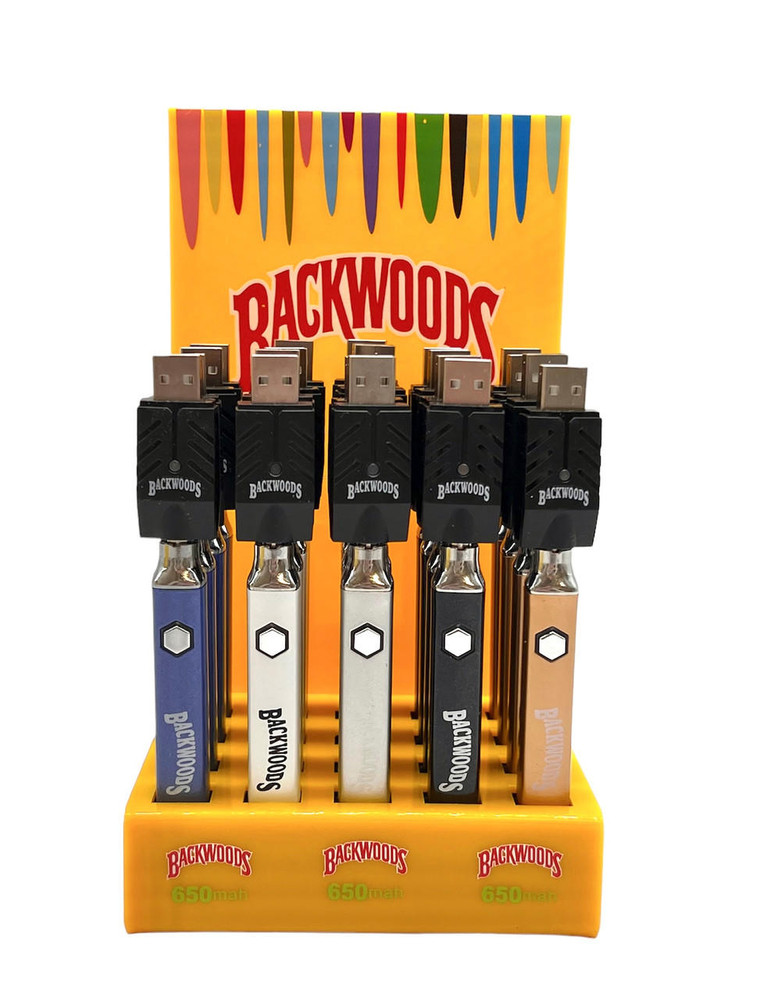  BACKWOODS MIXED COLOR BATTERY DISPLAY - 20CT 