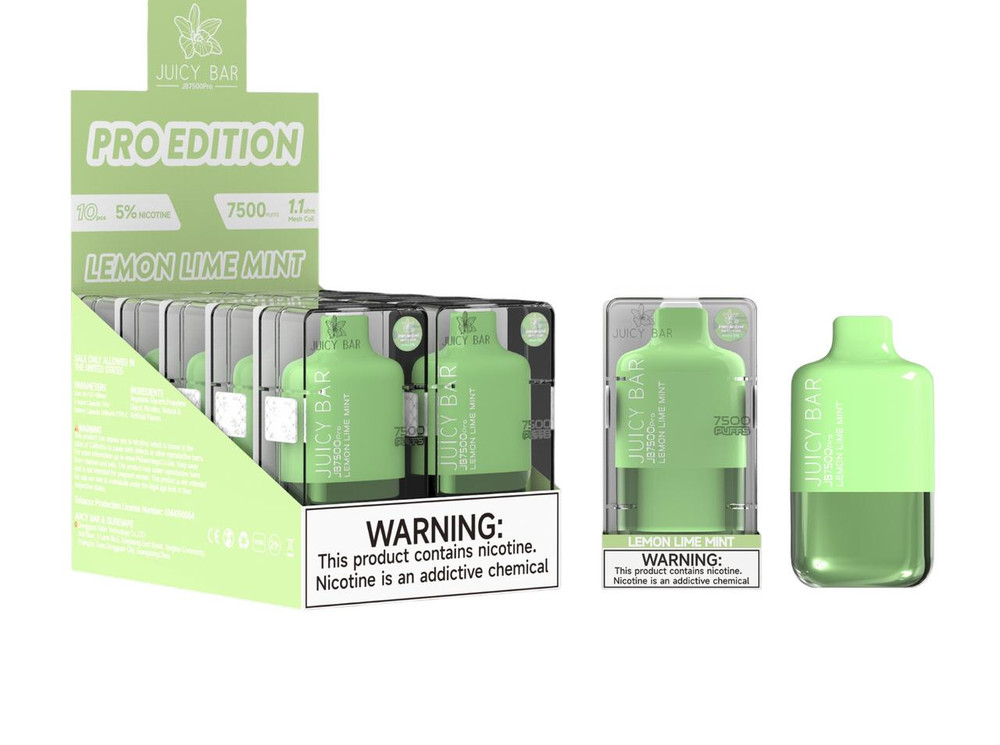  JUICY BAR PRO EDITION 5% NIC DISPOSABLE DEVICE 7500 PUFFS 17ML  - 10CT 