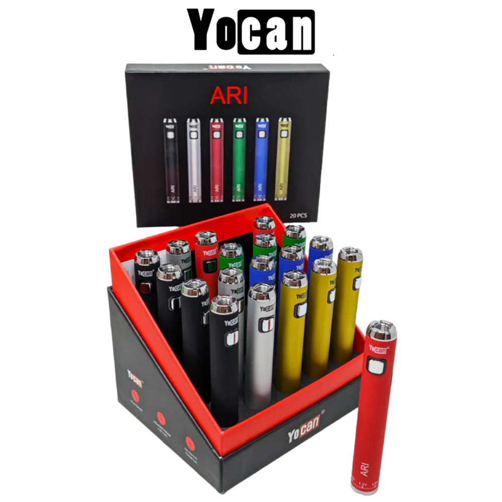 YOCAN ARI 650mAh ADJUSTABLE BATTERY - 20CT DISPLAY