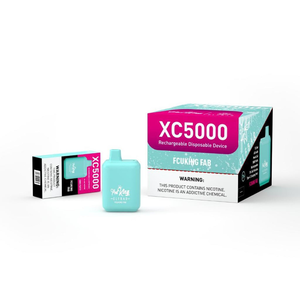  EBDESIGN x PODKING XC5000 5% NIC RECHARGEABLE DISPOSABLE 5000 PUFFS 12ML - 10CT DISPLAY 