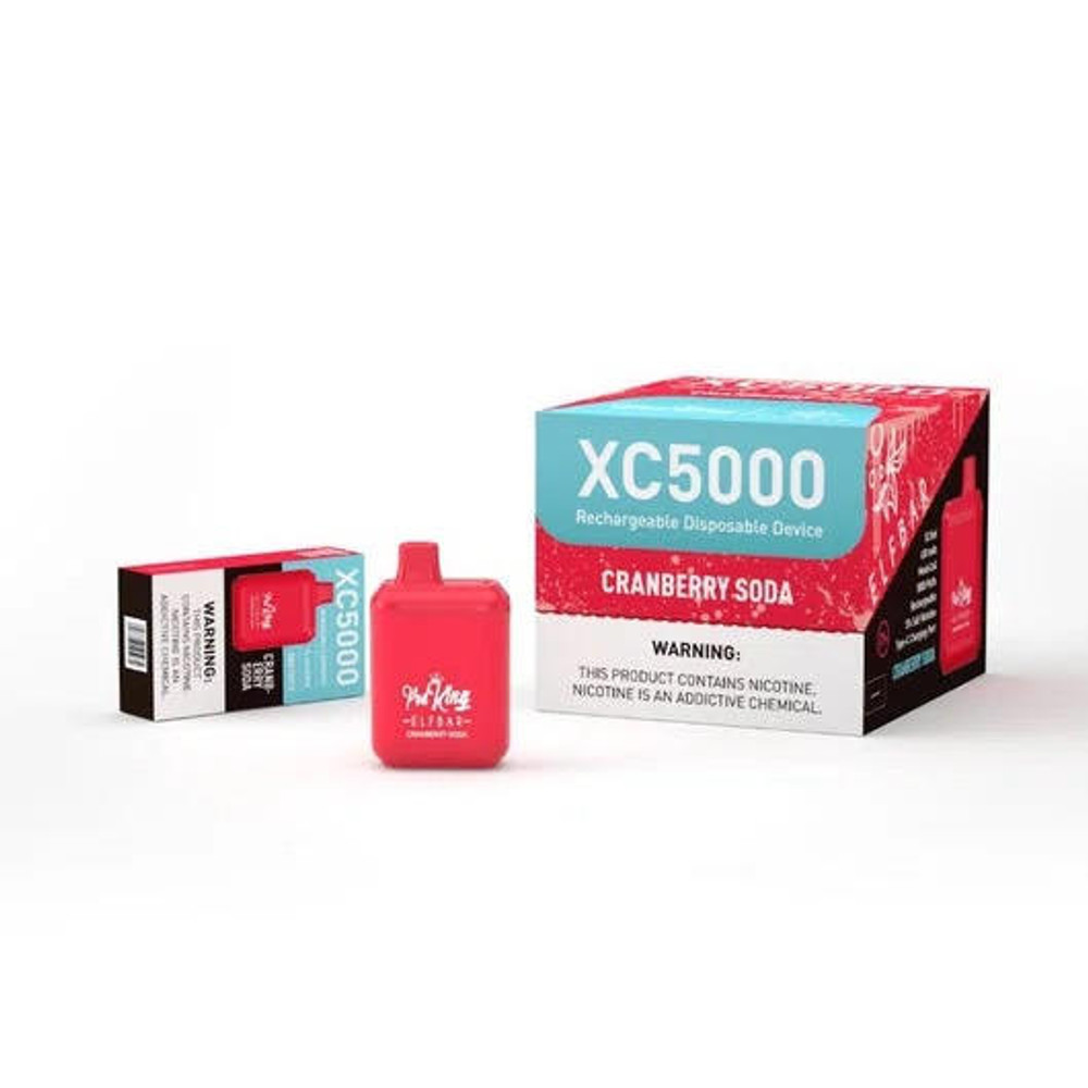  EBDESIGN x PODKING XC5000 5% NIC RECHARGEABLE DISPOSABLE 5000 PUFFS 12ML - 10CT DISPLAY 