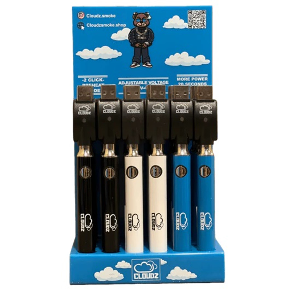 CLOUDZ BATTERIES DISPLAY BOX - 24CT (ASSORTED COLOR)