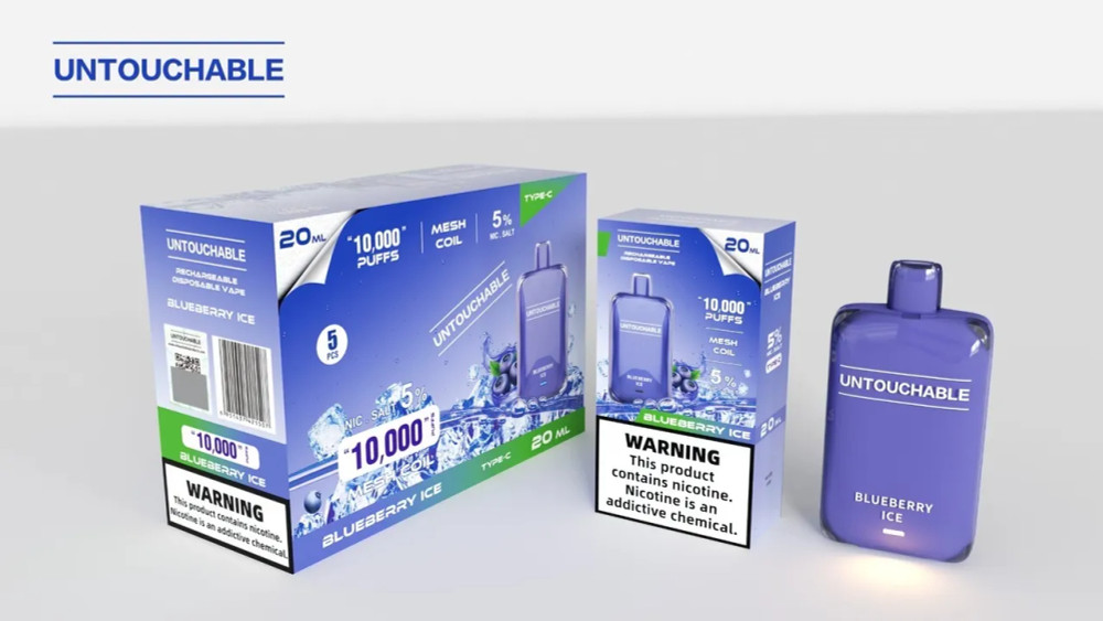 UNTOUCHABLE 5% NIC RECHARGEABLE DISPOSABLE VAPE 20ML 10000 PUFFS - 125CT DISPLAY