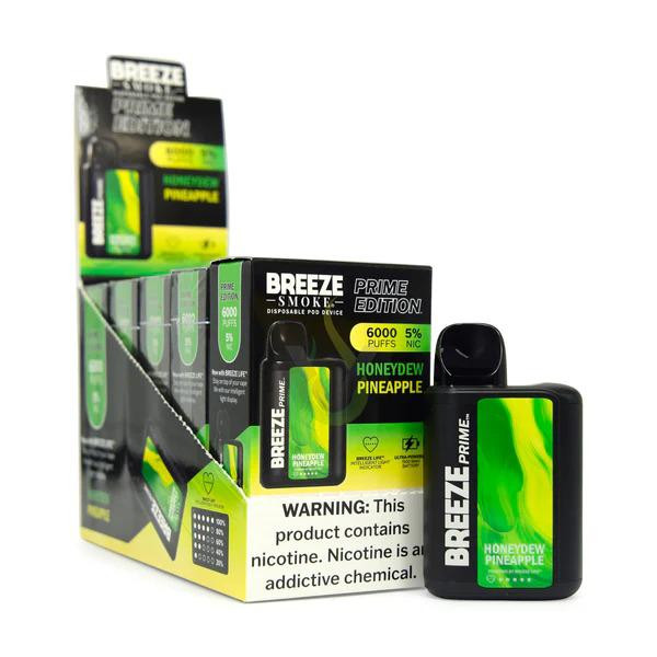 BREEZE SMOKE PRIME EDITION 5% DISPOSABLE VAPE 10ML 6000 PUFFS - 5CT DISPLAY