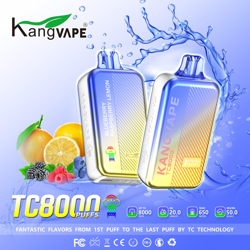 KANGVAPE 5% TC8000 RECHARGEABLE DISPOSABLE 8000 PUFFS - DISPLAY OF 5