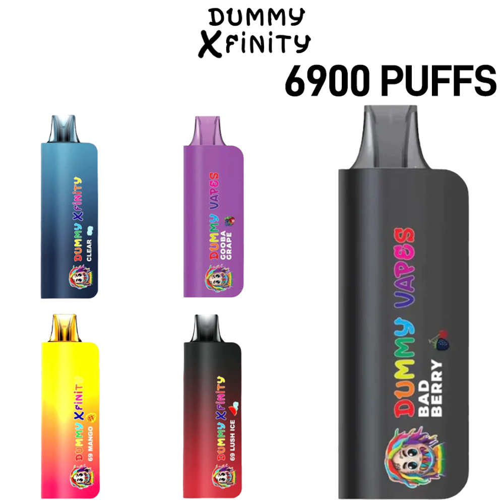 DUMMY XFINITY 15ML 6900 PUFFS PREFILLED NICOTINE SALT RECHARGEABLE DISPOSABLE VAPE - 5CT DISPLAY