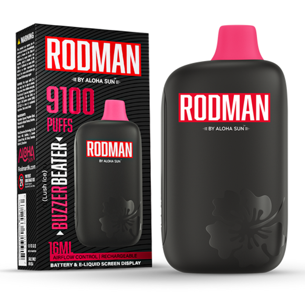 RODMAN 9100 PUFFS 5% DISPOSABLE VAPE 16ML - 10CT DISPLAY