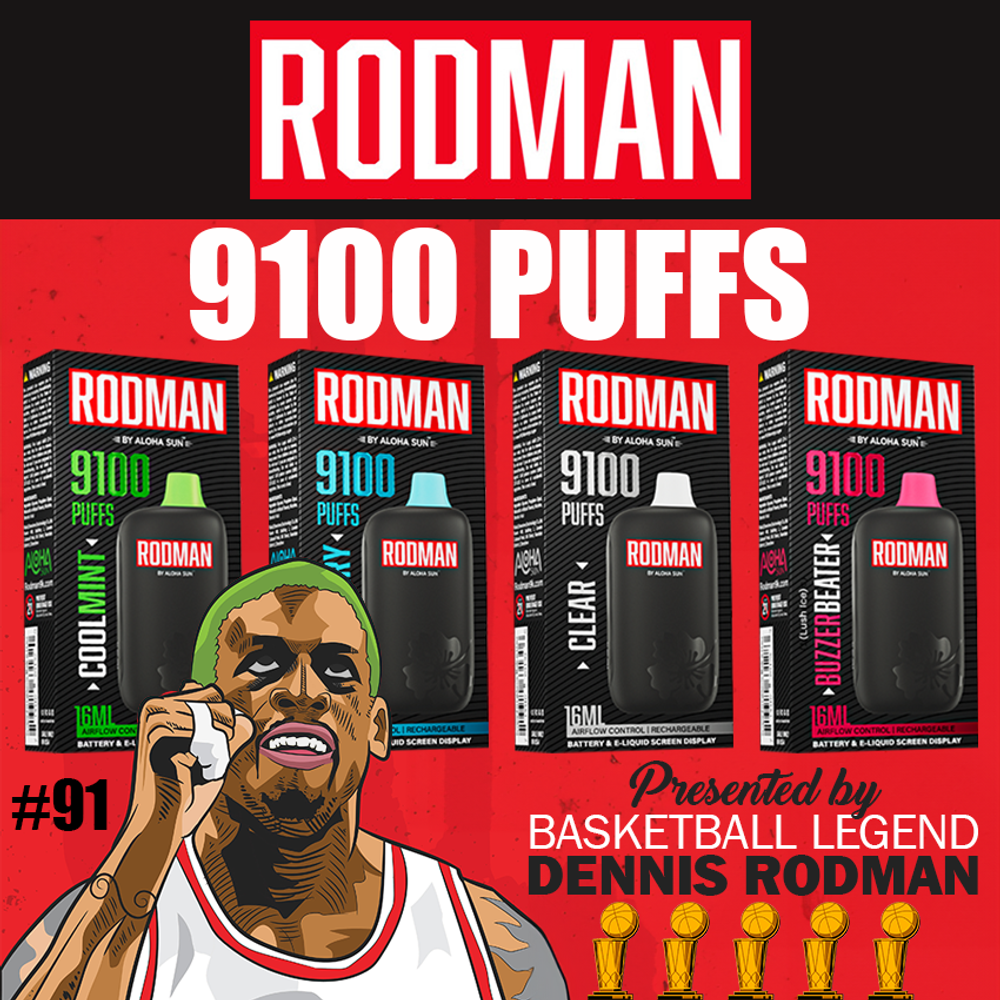 RODMAN 9100 PUFFS 5% DISPOSABLE VAPE 16ML - 10CT DISPLAY