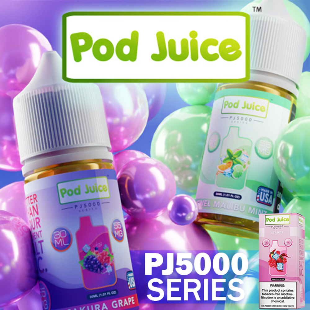 POD JUICE PJ5000 SERIES 55MG NICOTINE SALT E-LIQUID - 30ML