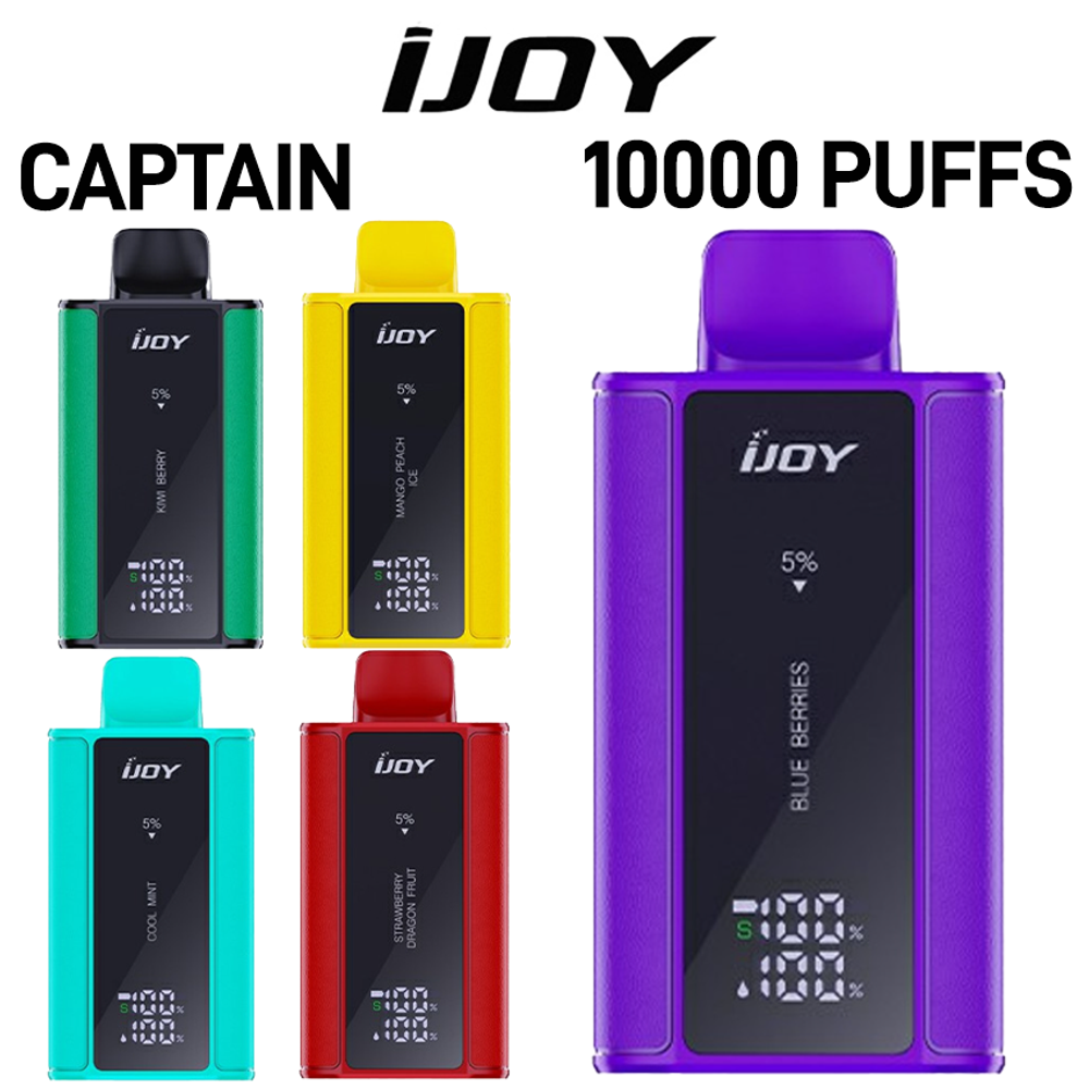 iJOY CAPTAIN 10000 18ML DISPOSABLE VAPE 10000 PUFFS - DISPLAY OF 5CT