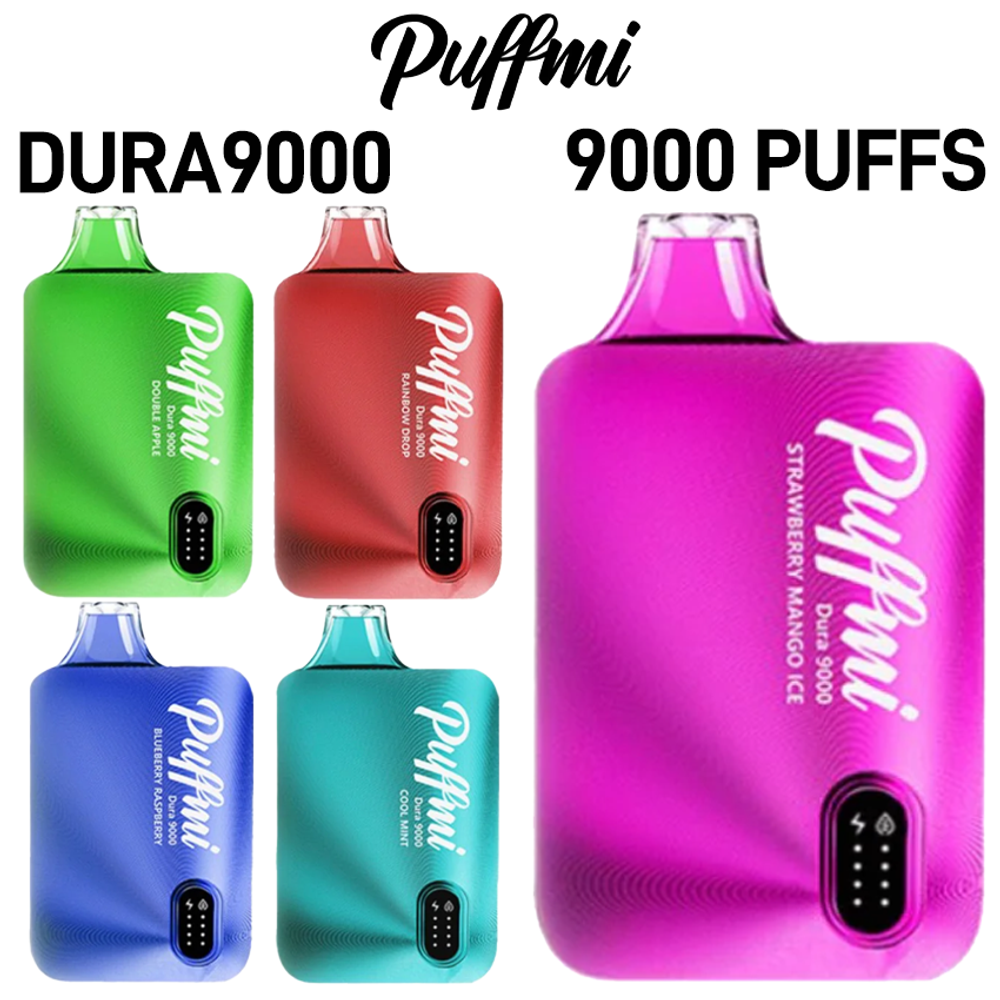 PUFFMI DURA 9000 20ML 9000 PUFFS DISPOSABLE VAPE - DISPLAY OF 5