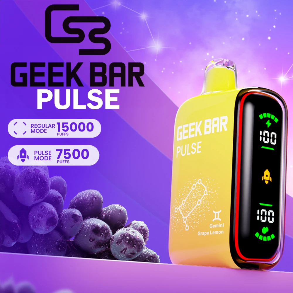 GEEK BAR PULSE 5% NIC 15000 PUFFS RECHARGEABLE DISPOSABLE VAPE