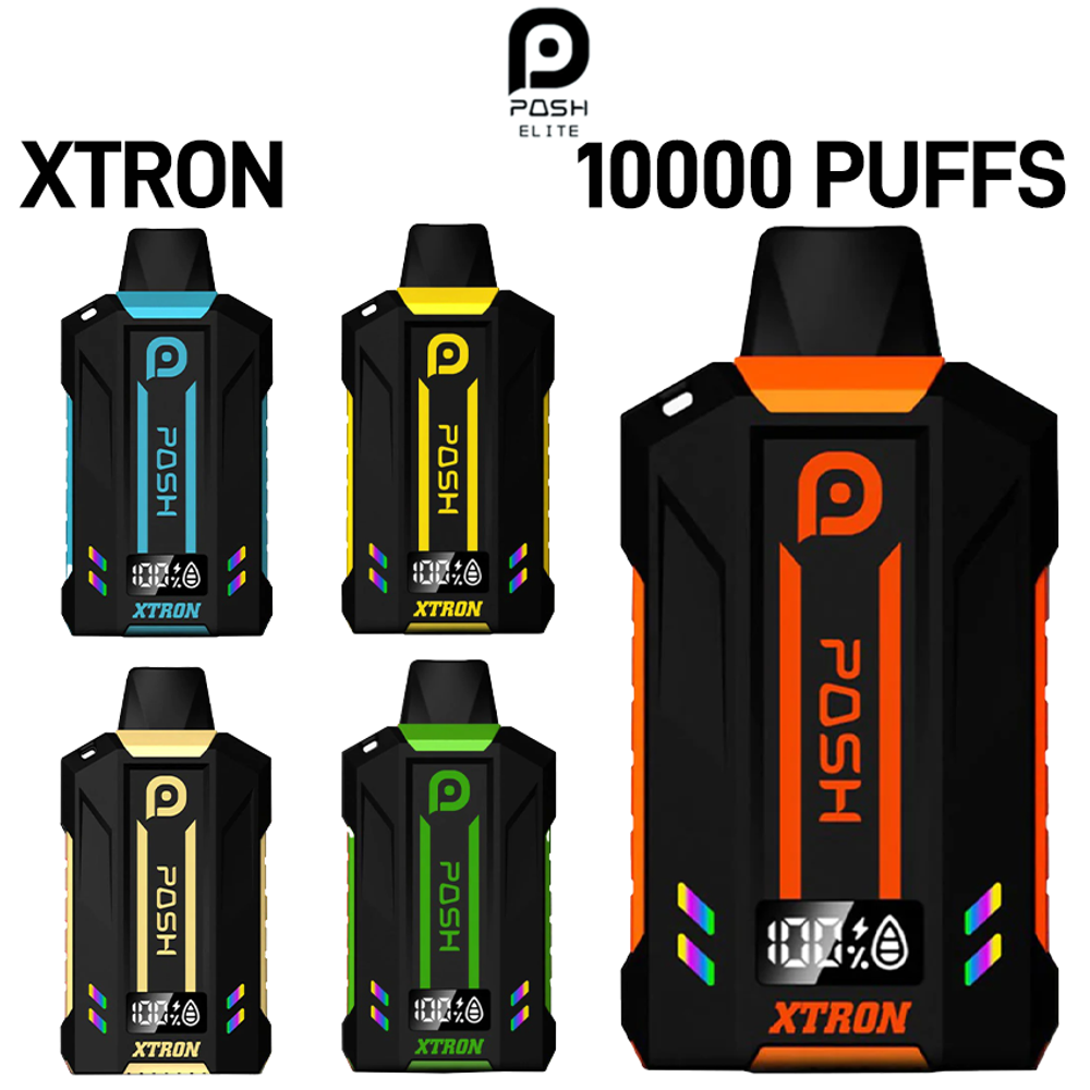 POSH XTRON 5% NIC 10000 PUFFSRECHARGEABLE  DISPOSABLE VAPE - 5CT DSIPLAY