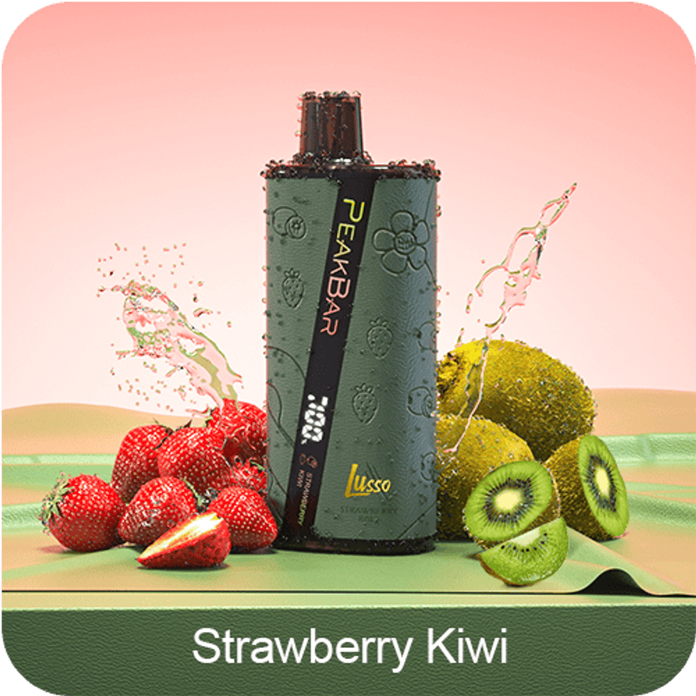 PEAK BAR LUSSO 5% DISPOSABLE VAPE 8200 PUFFS - DISPLAY OF 5