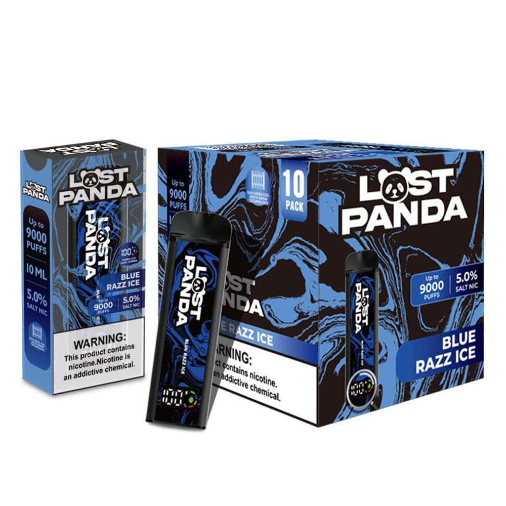 LOST PANDA 5% DISPOSABLE VAPE 9000 PUFFS - DISPLAY OF 10CT