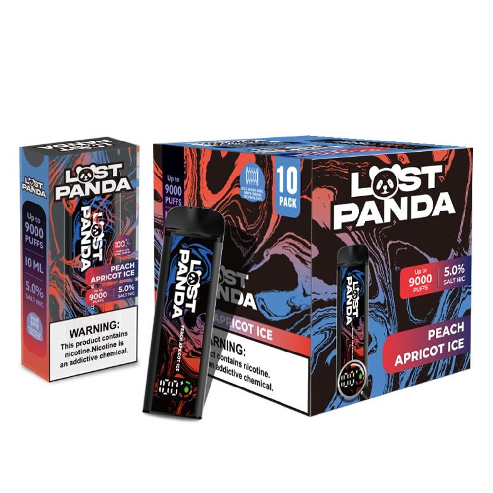 LOST PANDA 5% DISPOSABLE VAPE 9000 PUFFS - DISPLAY OF 10