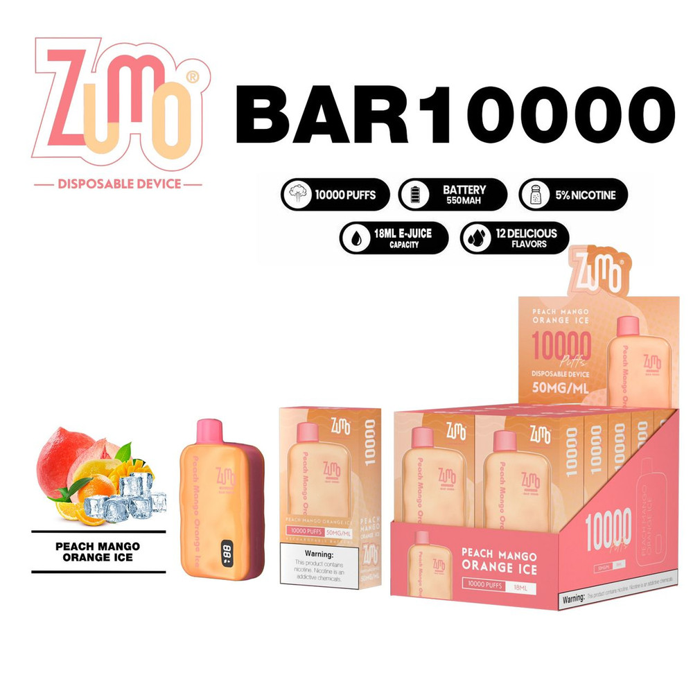 ZUMO BAR 5% NIC 10,000 PUFFS DISPOSABLE VAPE - 10CT DISPLAY