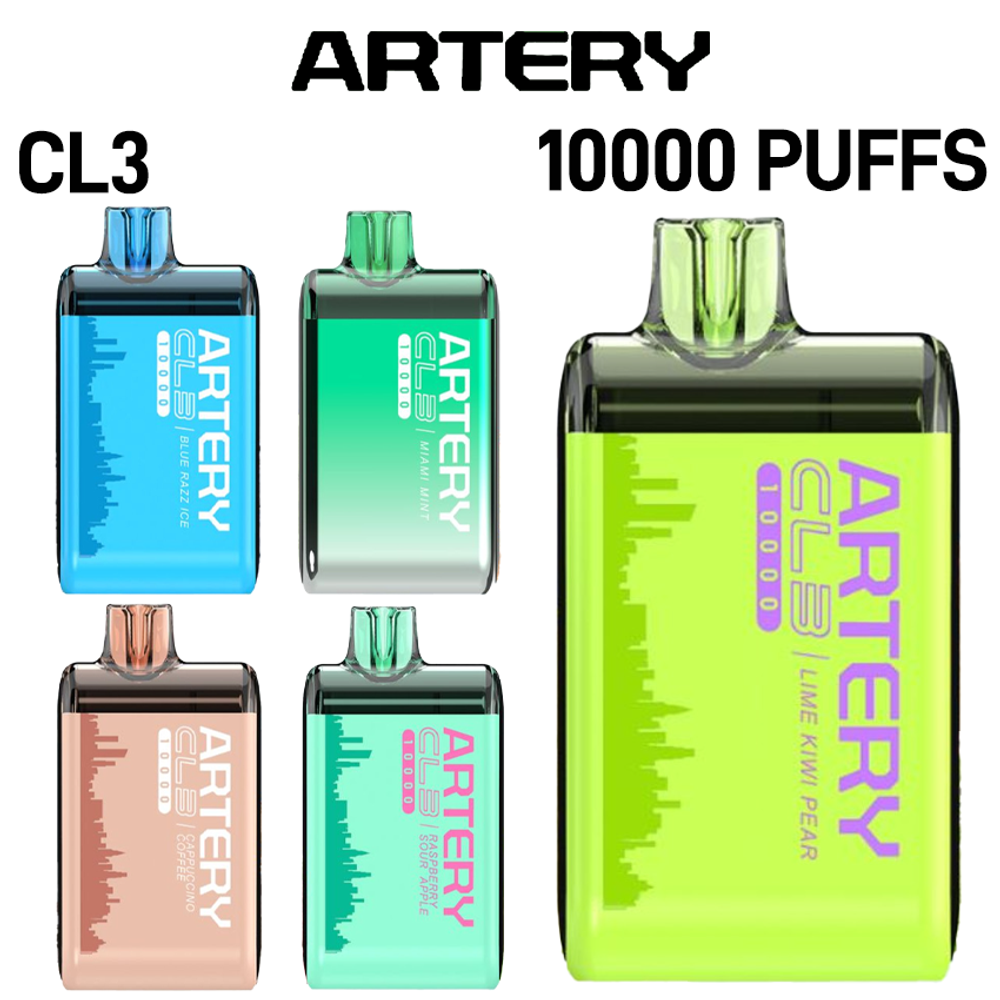 ARTERY CL3 5% NIC 10,000 PUFFS DISPOSABLE VAPE - 5CT DISPLAY