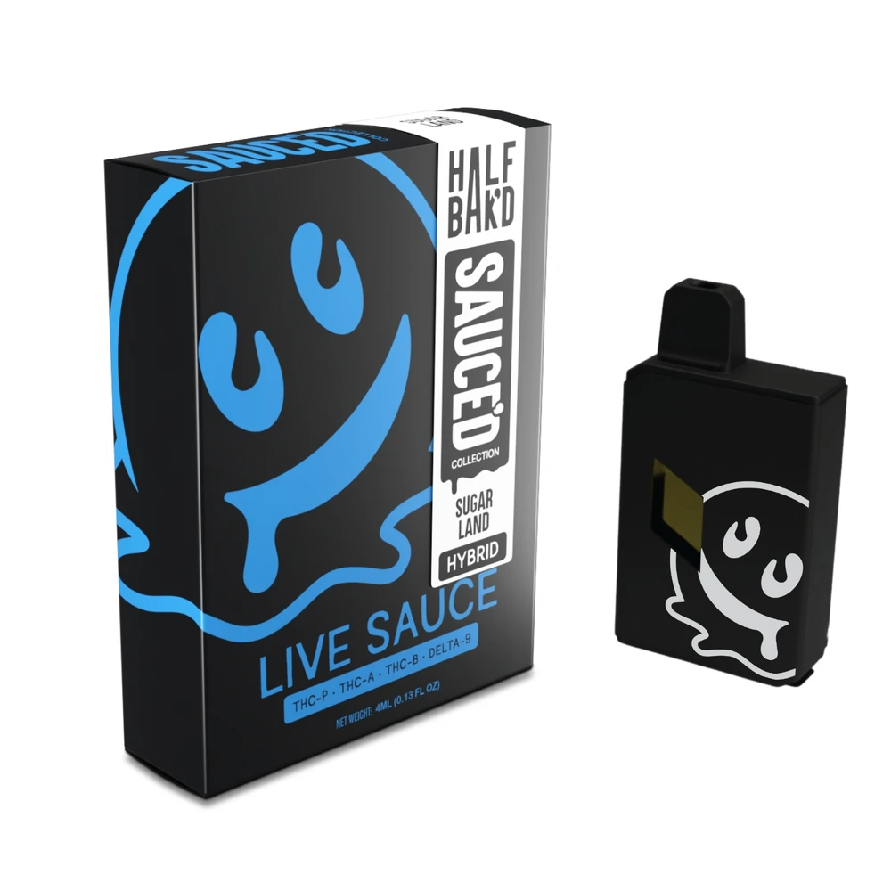 HALF BAK'D SAUCED THCP + THCA + THCB + D9 LIVE SAUCE 4G DISPOSABLE - 5CT DISPLAY