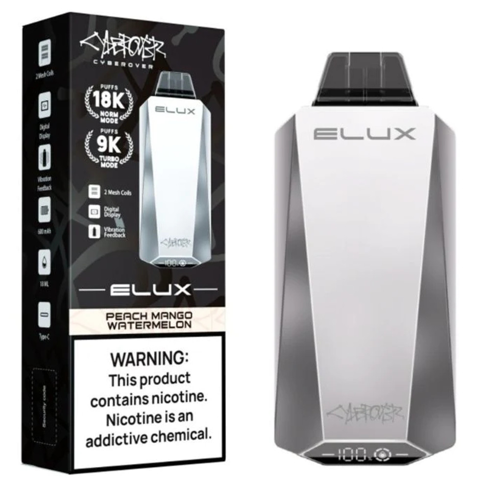 ELUX CYBEROVER 18ML DISPOSABLE VAPE 18,000 PUFFS - 5CT DISPLAY