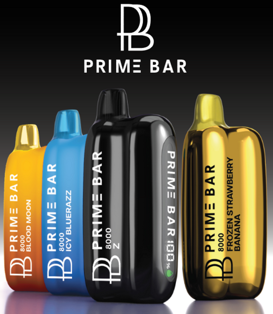 PRIME BAR 5% NIC 15ML 8,000 PUFFS DISPOSABLE VAPE - 5CT DISPLAY