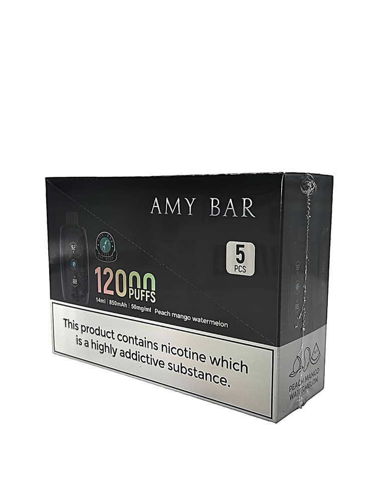 AMY BAR 5% 12,000 PUFFS DISPOSABLE VAPE - 5CT