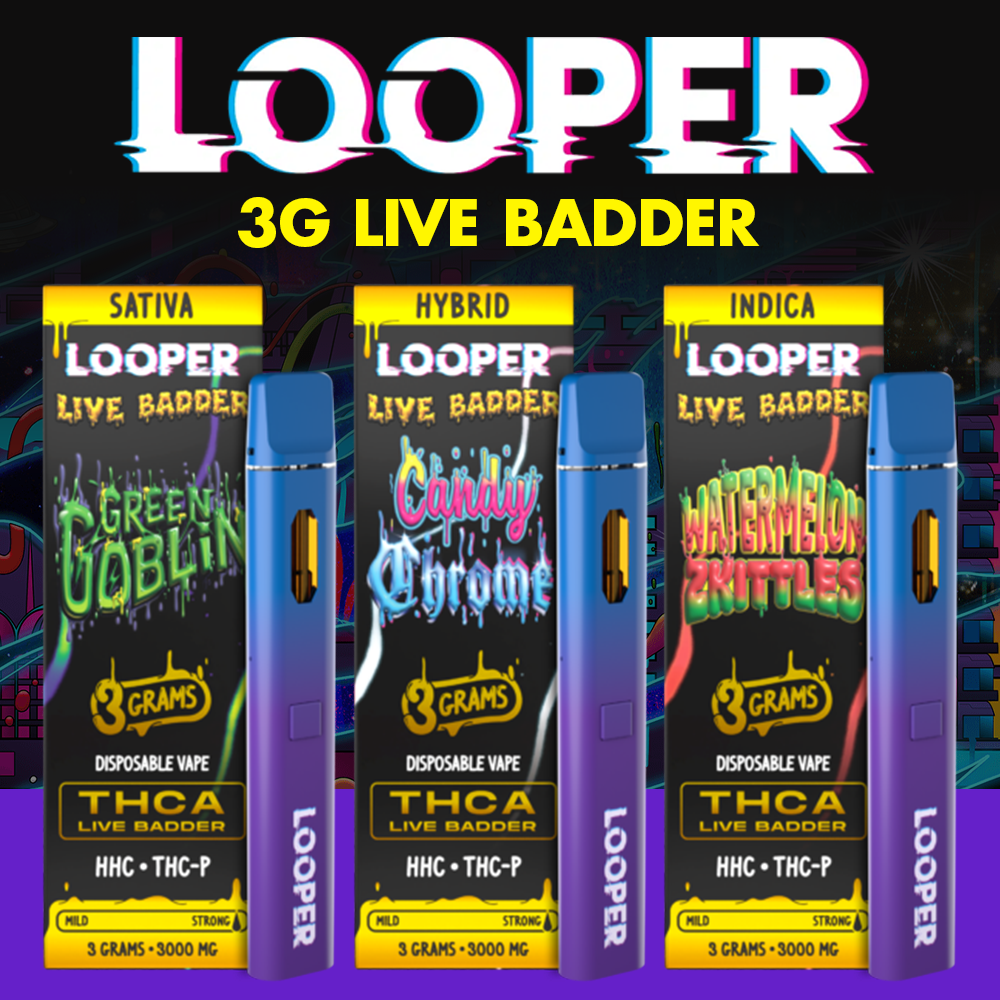 LOOPER LIVE BADDER THCA 3G DISPOSABLE - 5CT DISPLAY