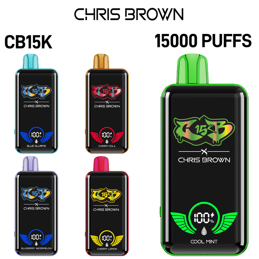 CHRIS BROWN CB15K 15,000 PUFFS 15ML DISPOSABLE VAPE - 5CT