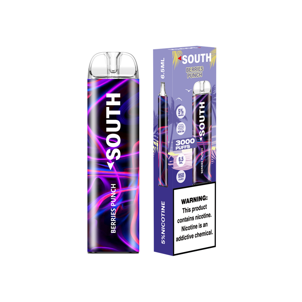 SOUTH PWD BY NORTH 6.5ML 3000 PUFFS DISPOSABLE VAPE - 10CT