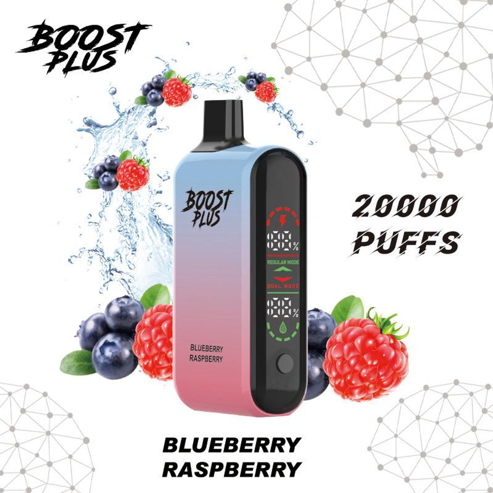 BOOST PLUS 5% NICOTINE 20,000 PUFFS DISPOSABLE VAPE 25ML - 5CT
