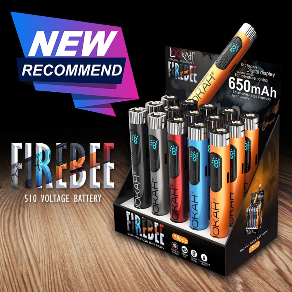 LOOKAH FIREBEE 510 BATTERY DISPLAY - 15CT