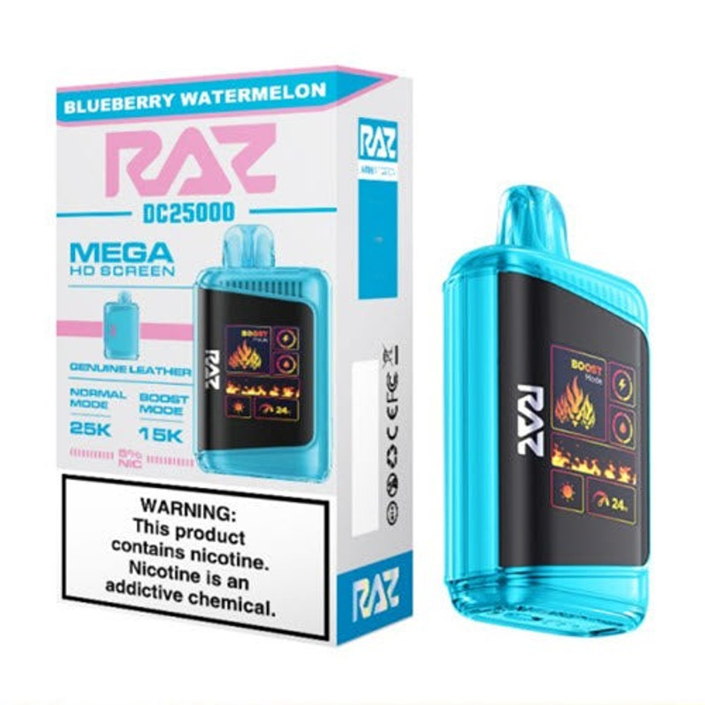 RAZ DC25000 5% NIC 25,000 DISPOSABLE VAPE - DISPLAY OF 5