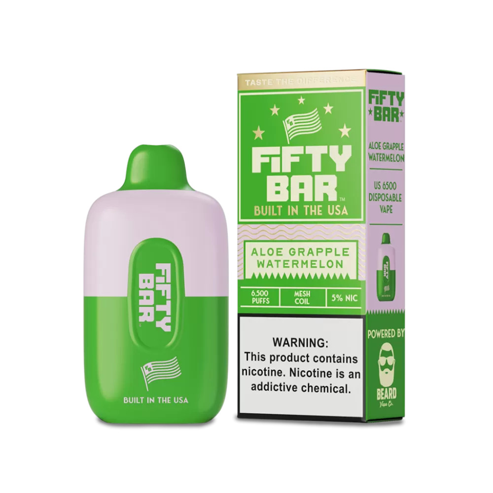 FIFTY BAR 16ML 6500 PUFFS DISPOSABLE VAPE - 5CT DISPLAY