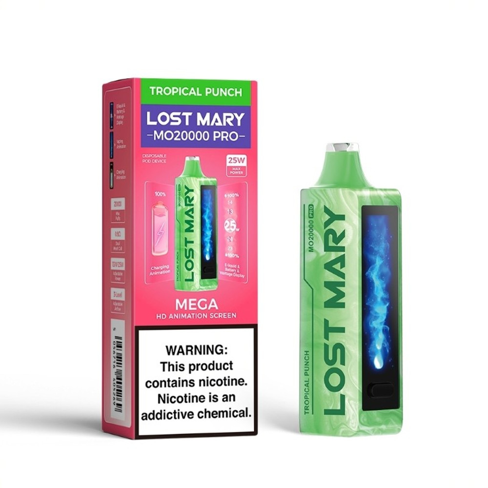 LOST MARY MO20000 5% NIC 20,000 PUFFS DISPOSABLE VAPE - DISPLAY OF 5