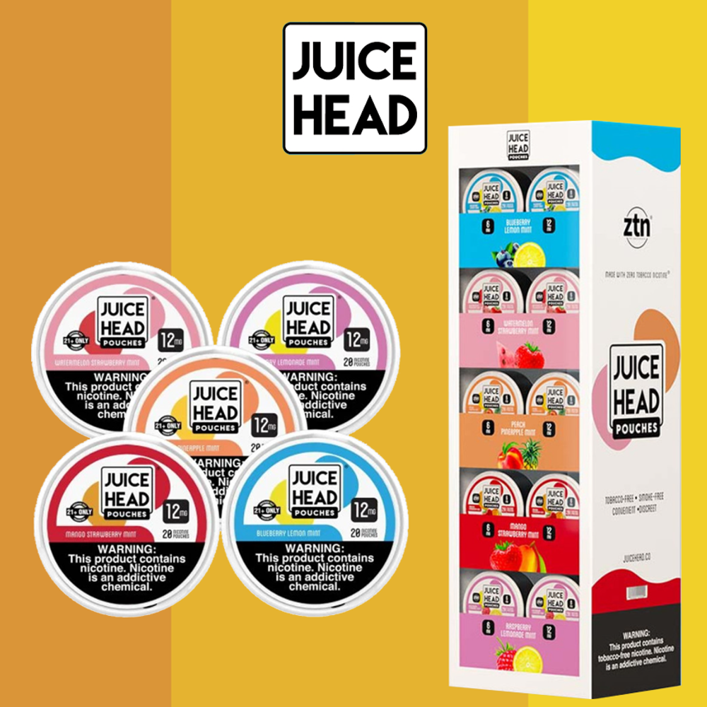 JUICE HEAD 20-PACK NICOTINE POUCHES COUNTER DISPLAY - 50CT
