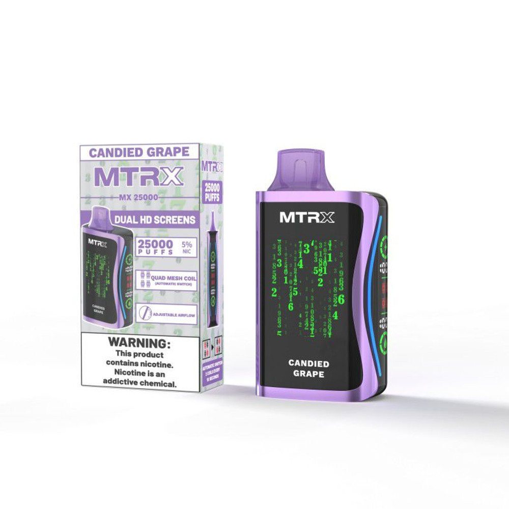 MTRX MX25000 5% NIC 25,000 PUFFS DISPOSABLE VAPE - DISPLAY OF 5