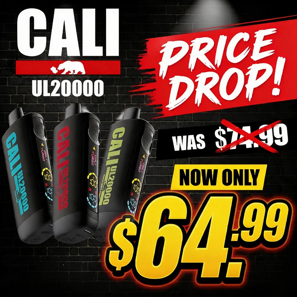 CALI UL20000 20ML 20,000 PUFFS DISPOSABLE VAPE - DISPLAY OF 6