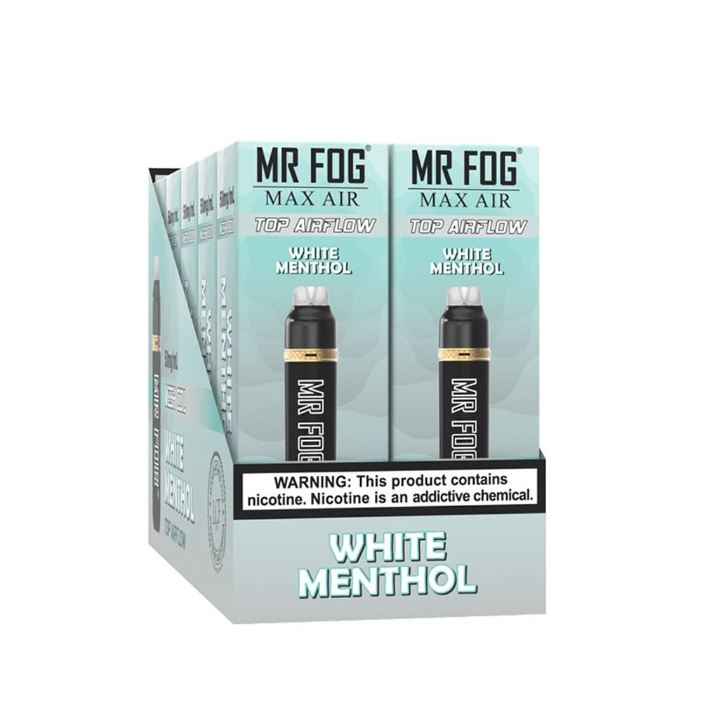 MR FOG MAX AIR 5% TOP AIRFLOW DISPOSABLE DEVICE 7ML (3000 PUFFS) - DISPLAY OF 10