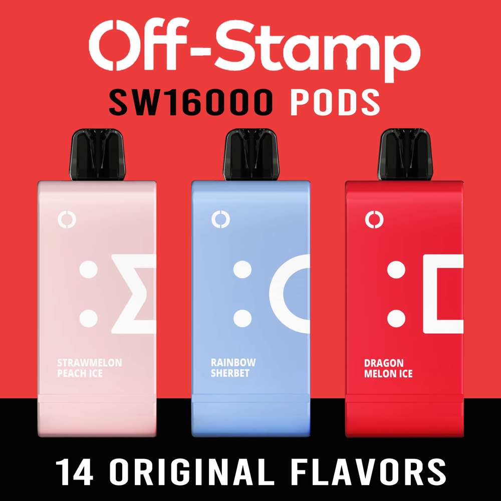 OFF STAMP SW16000 (REPLACEMENT POD ONLY) 16,000 PUFFS 17ML - DISPLAY OF 5