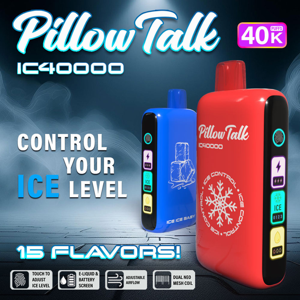 PILLOW TALK IC40000 20ML 40,000 PUFFS DISPOSABLE VAPE - DISPLAY OF 5
