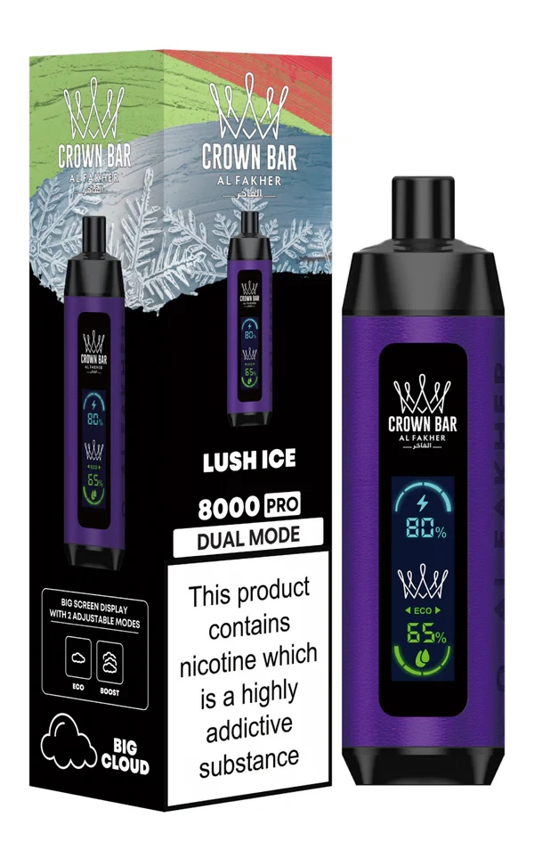 AL FAKHER CROWN BAR PRO 18ML BIG CLOUD 8,000 PUFFS DISPOSABLE VAPE - DISPLAY OF 10