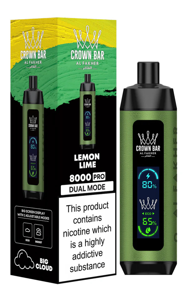 AL FAKHER CROWN BAR PRO 18ML BIG CLOUD 8,000 PUFFS DISPOSABLE VAPE - DISPLAY OF 10