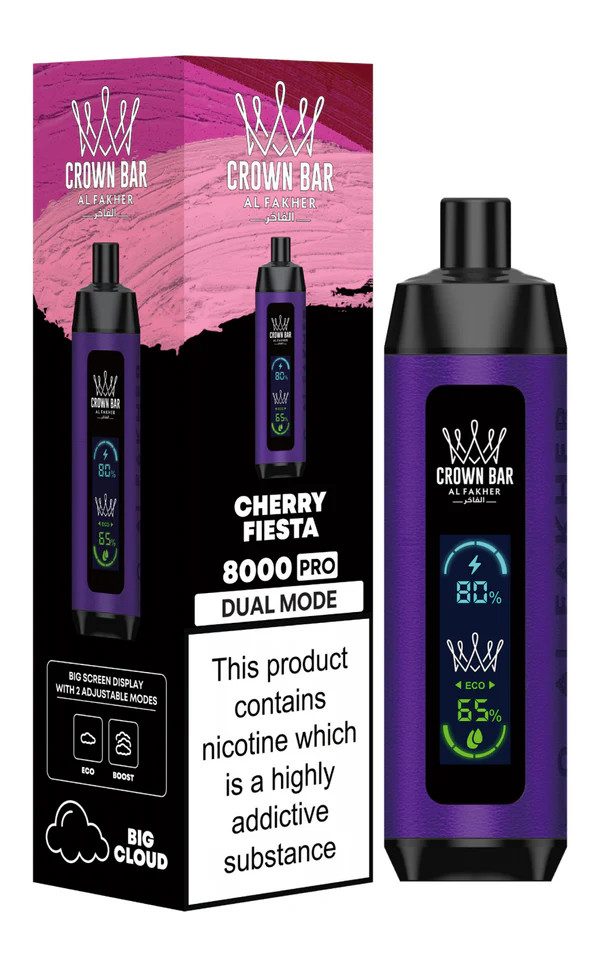 AL FAKHER CROWN BAR PRO 18ML BIG CLOUD 8,000 PUFFS DISPOSABLE VAPE - DISPLAY OF 10