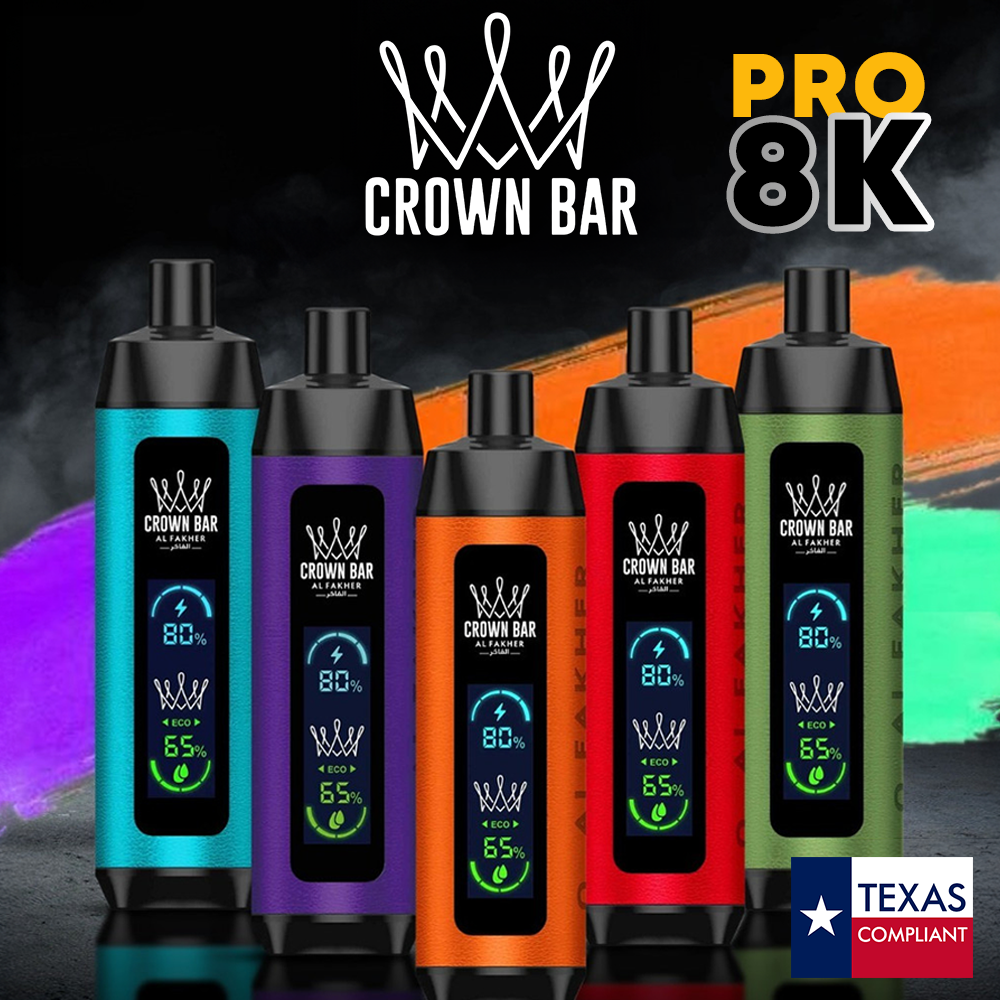 AL FAKHER CROWN BAR PRO 18ML BIG CLOUD 8,000 PUFFS DISPOSABLE VAPE - DISPLAY OF 10