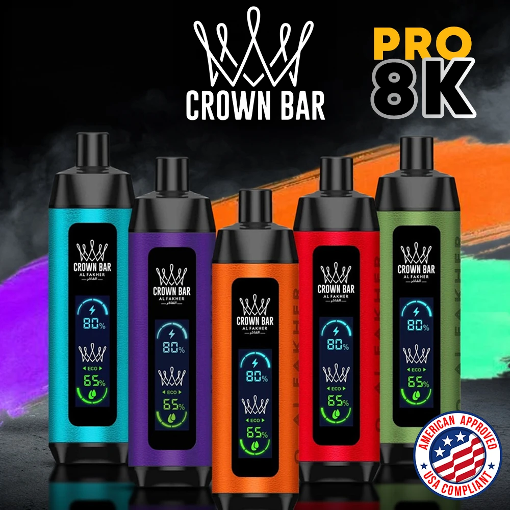AL FAKHER CROWN BAR PRO 18ML BIG CLOUD 8,000 PUFFS DISPOSABLE VAPE - DISPLAY OF 10