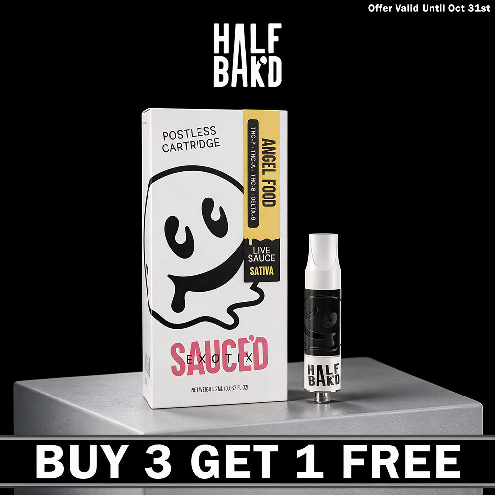 HALF BAK'D SAUCE'D EXOTIX THC-P LIVE RESIN 2G CARTRIDGE