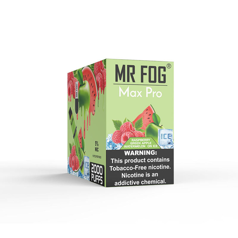 MR FOG MAX PRO 5percent DISPOSABLE DEVICE 7ML 2000 PUFFS - DISPLAY OF 10CT